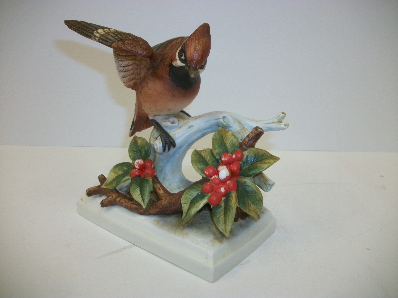 Vintage Lefton Waxwing KW4954 Porcelain Bird Figurine