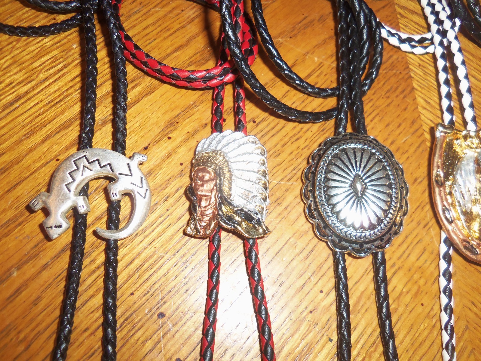 Western Bolo Ties Lot of 6 Different Styles