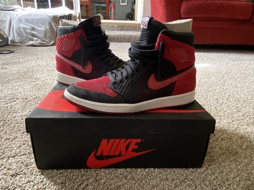 ♥Jordan 1 Retro High Flyknit Bred♥ Mens 10 - Nike Air Jordan 1 Retro High OG Flyknit Bred 2017