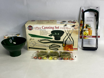 Norpro Canning Essential Set plus Extra Funnel, Jar wrench, reusable Lids.