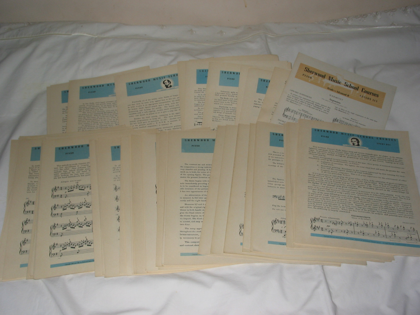 Vintage Sherwood Music School Piano Courses study lot of 90