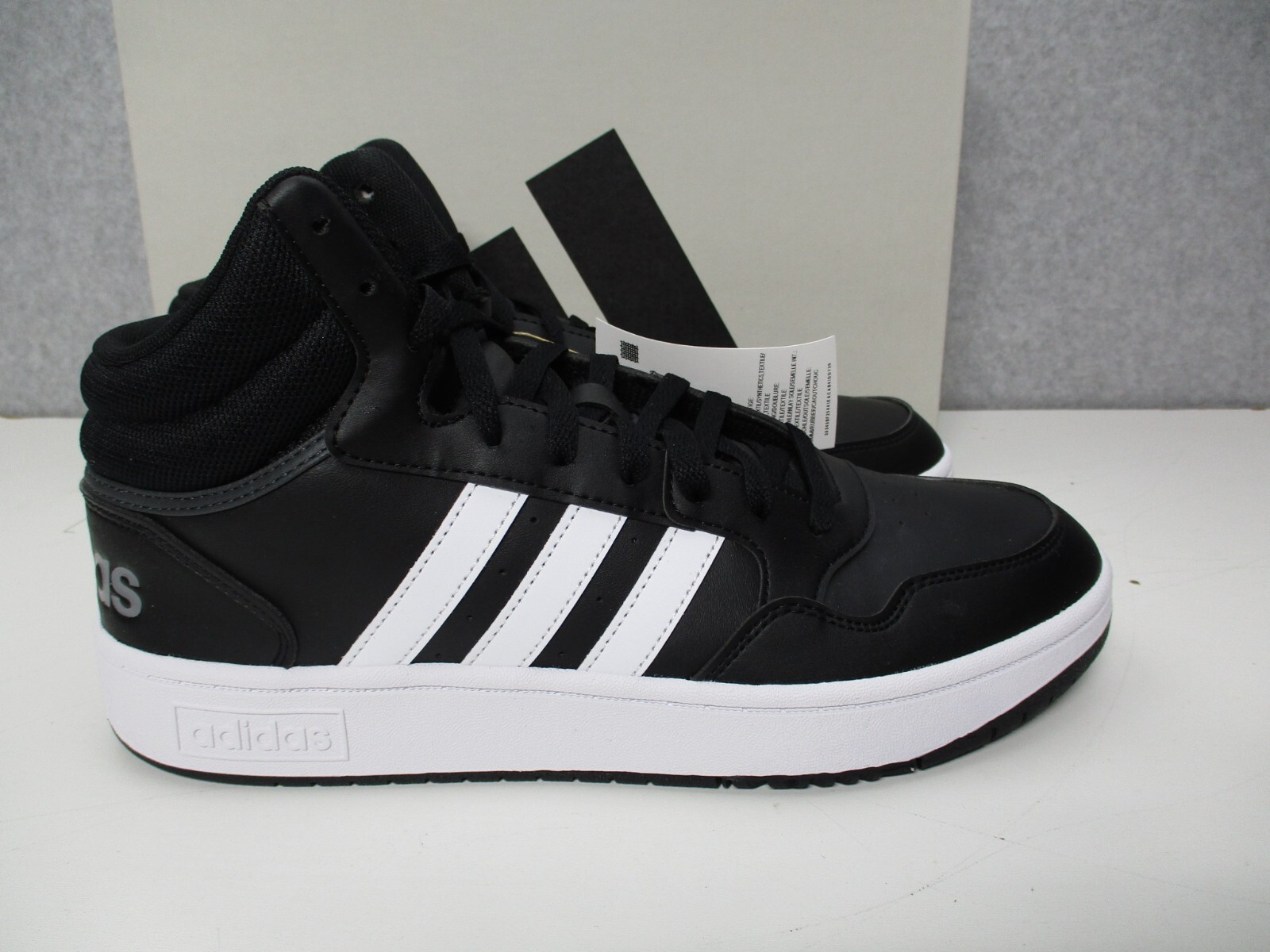 Adidas Hoops 3.0 Mid Black White Sneakers Basketball Shoes