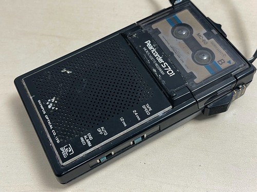 Olympus Pearlcorder S701 Microcassette Voice Recorder Handheld Cassette Player