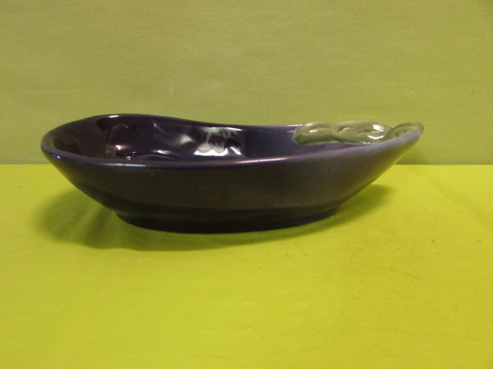 SMALL VINTAGE EGGPLANT DIP DISH JARDIN POTAGER