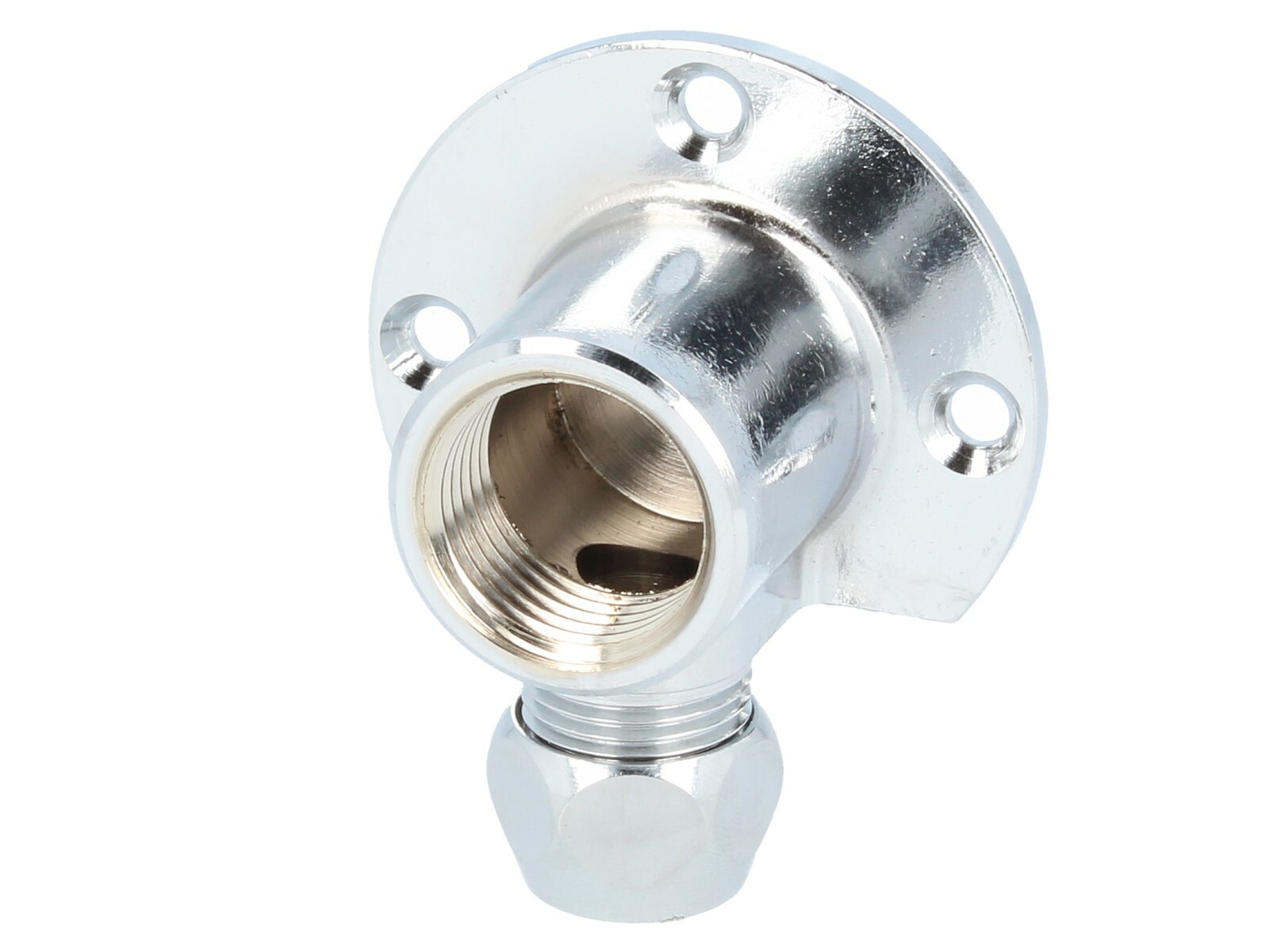 tecuro Wandscheibe mit Innengewinde Rp 1/2 Zoll x 3/8 Zoll mit Ø 10 mm QV