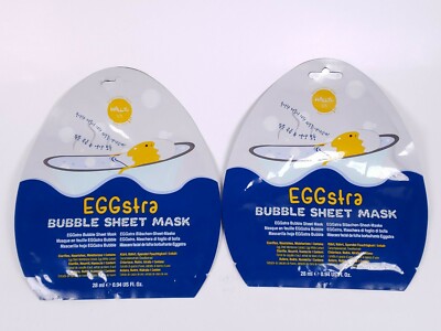 Eggstra Bubble Sheet Egg Based Face Facial Mask Moisturizing Clarify Nourish 