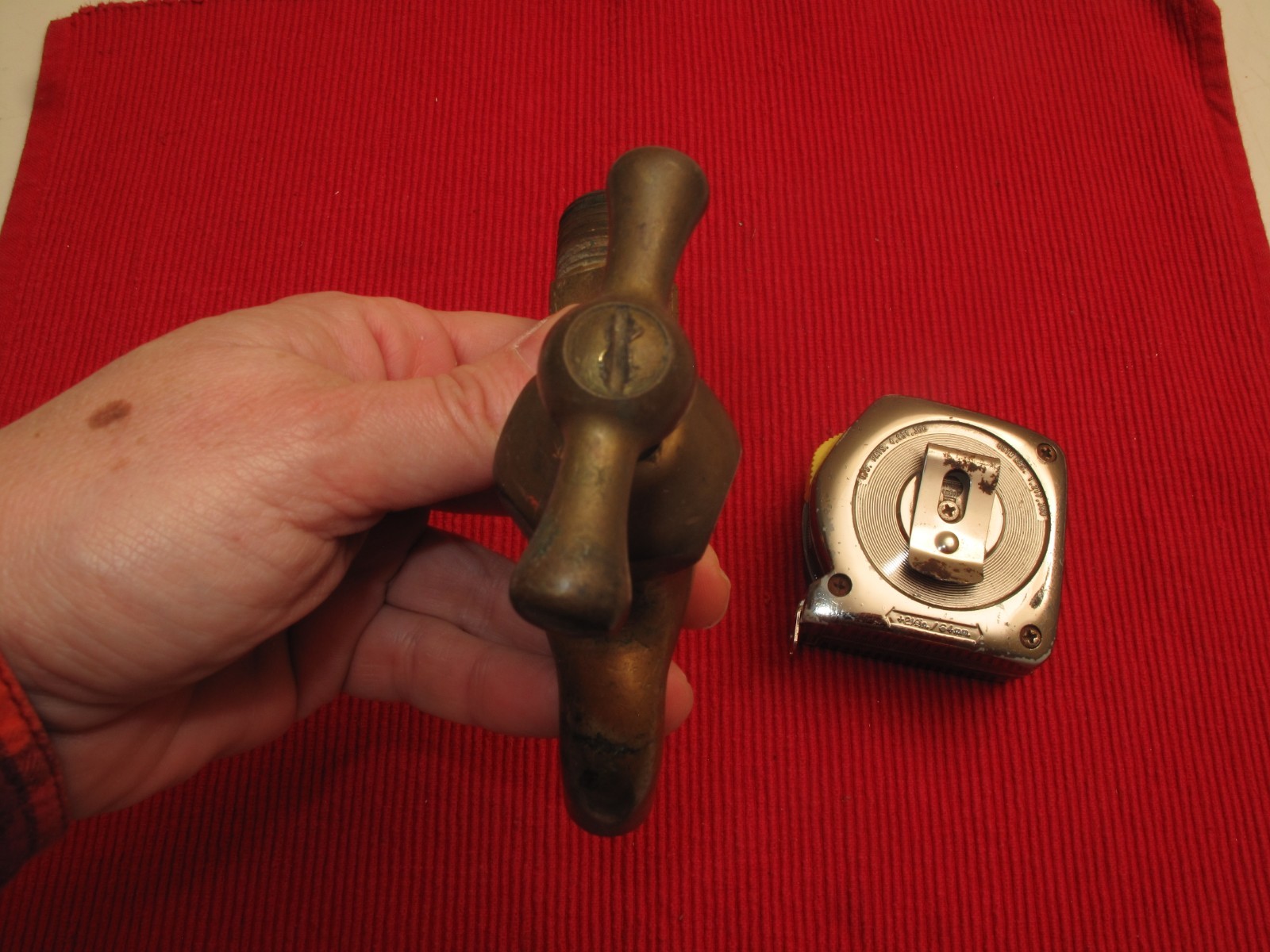VTG ANTIQUE SOLID BRASS TAP FAUCET HANDLE VICTORIAN