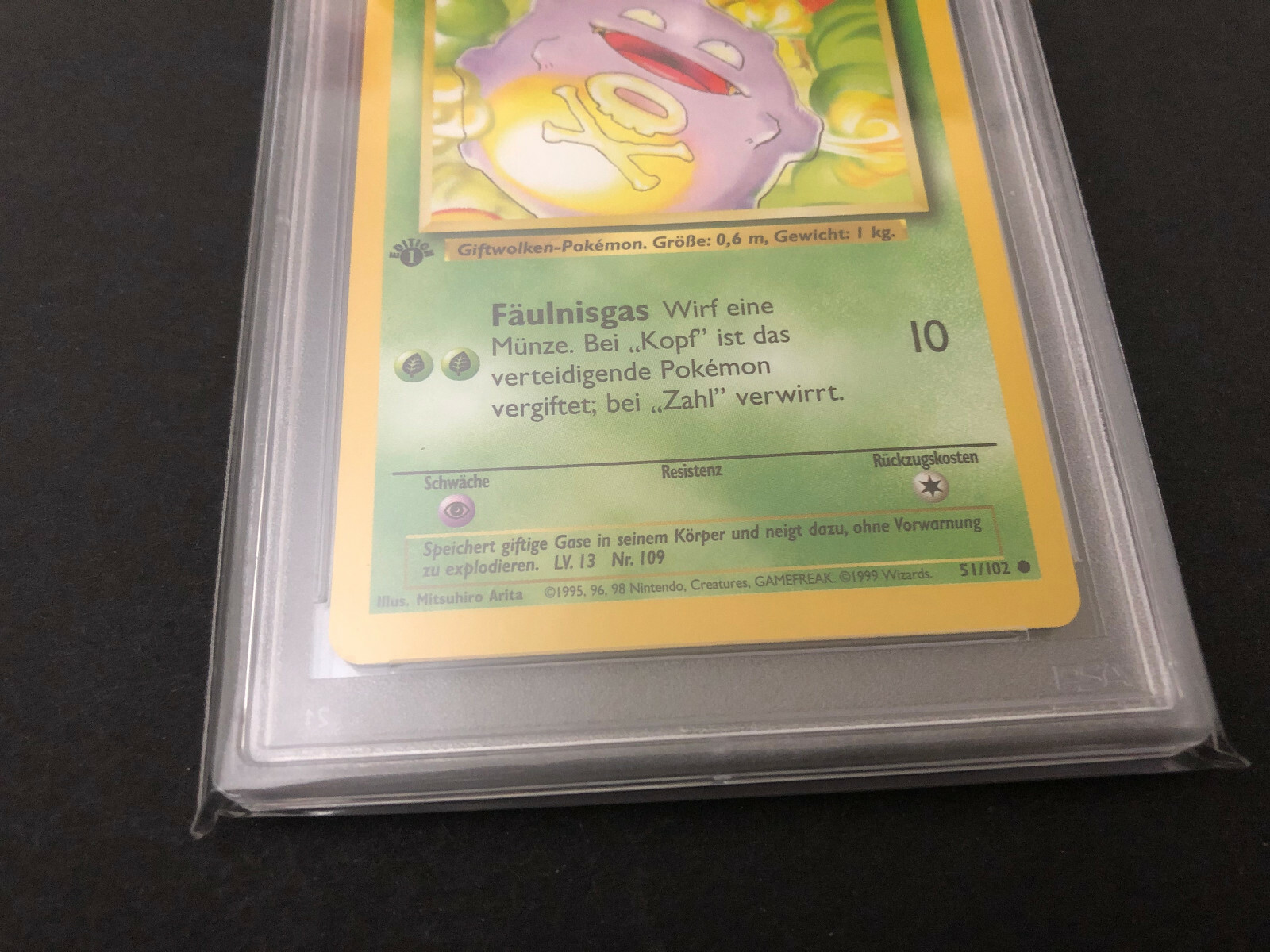 Pokémon Smogon 51102 Base Set 1. Edition German PCA GMA PSA 9 MINT LOW POP 