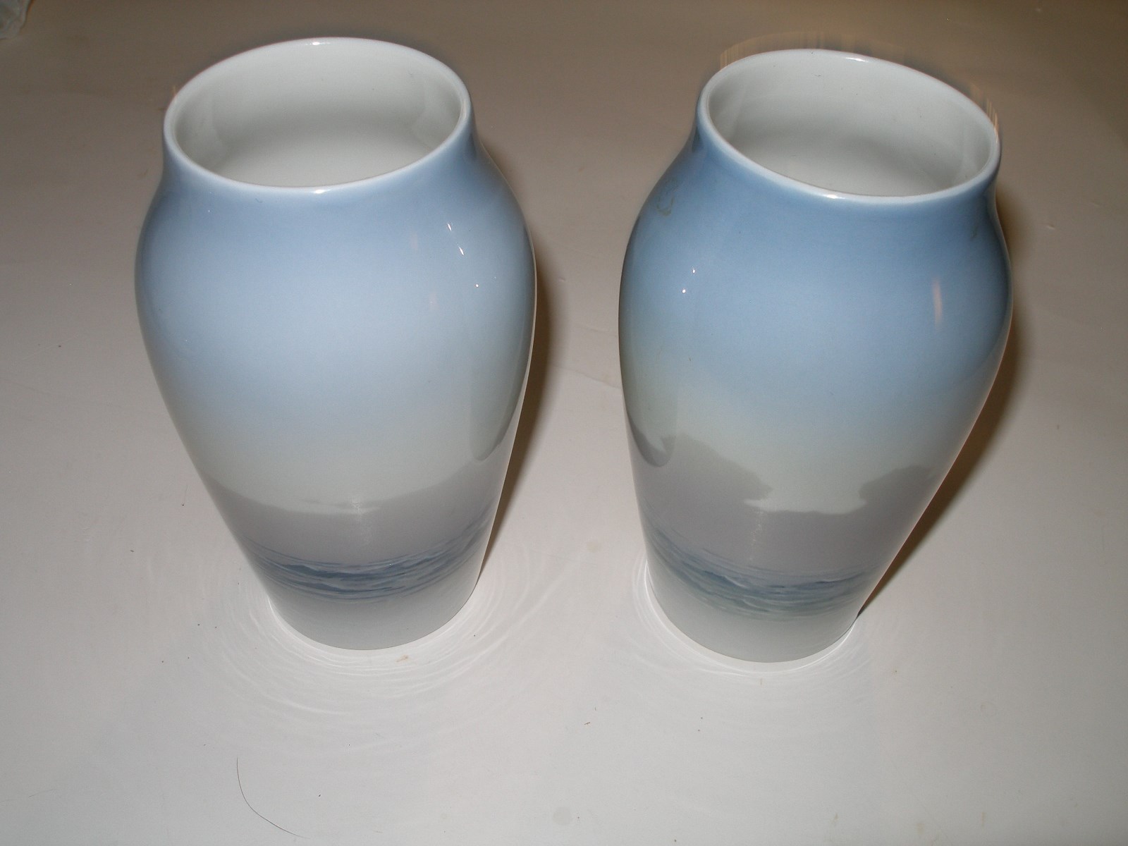 Royal Copenhagen Denmark Flying Mallard Duck Vases #1087 - Pair