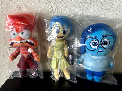 2024 Disney Inside Out 2 JOY SADNESS ANXIETY Talking Talk It Out SET 3 Plush Toy