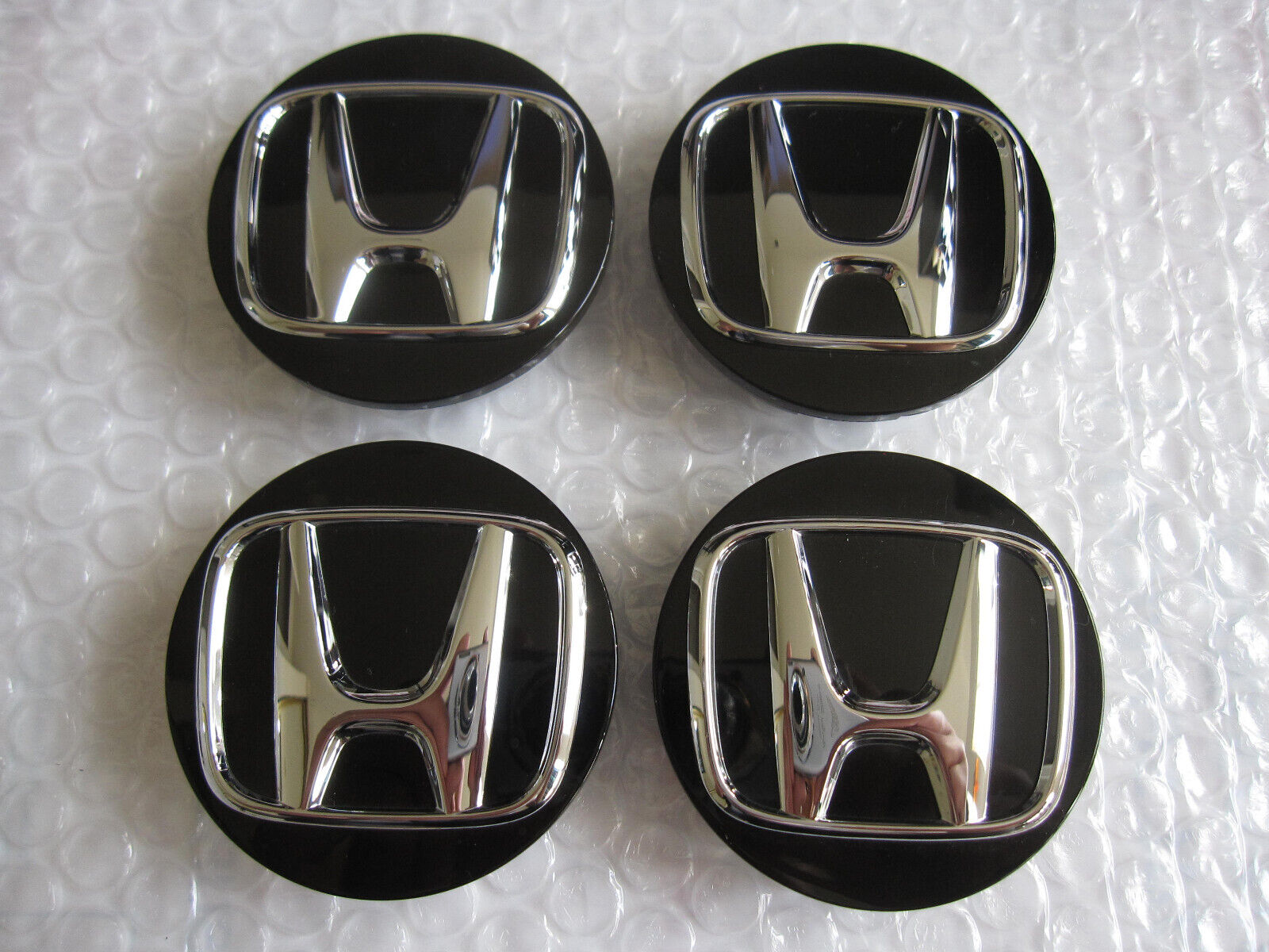 Set of 4 Genuine OEM Honda 62mm(2 3/8")  BLACK center caps P/N 44732-TVA-A21