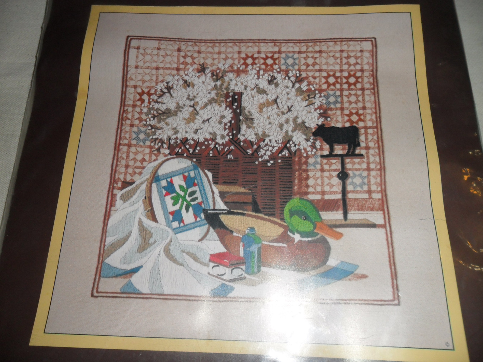 Sunset Stitchery Country Collection Crewel Embroidery Kit #2233 Sealed 16x16