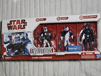 Star Wars Legacy Collection Evolutions Clone Commandos: Alpha, Fi Skirata, Storm