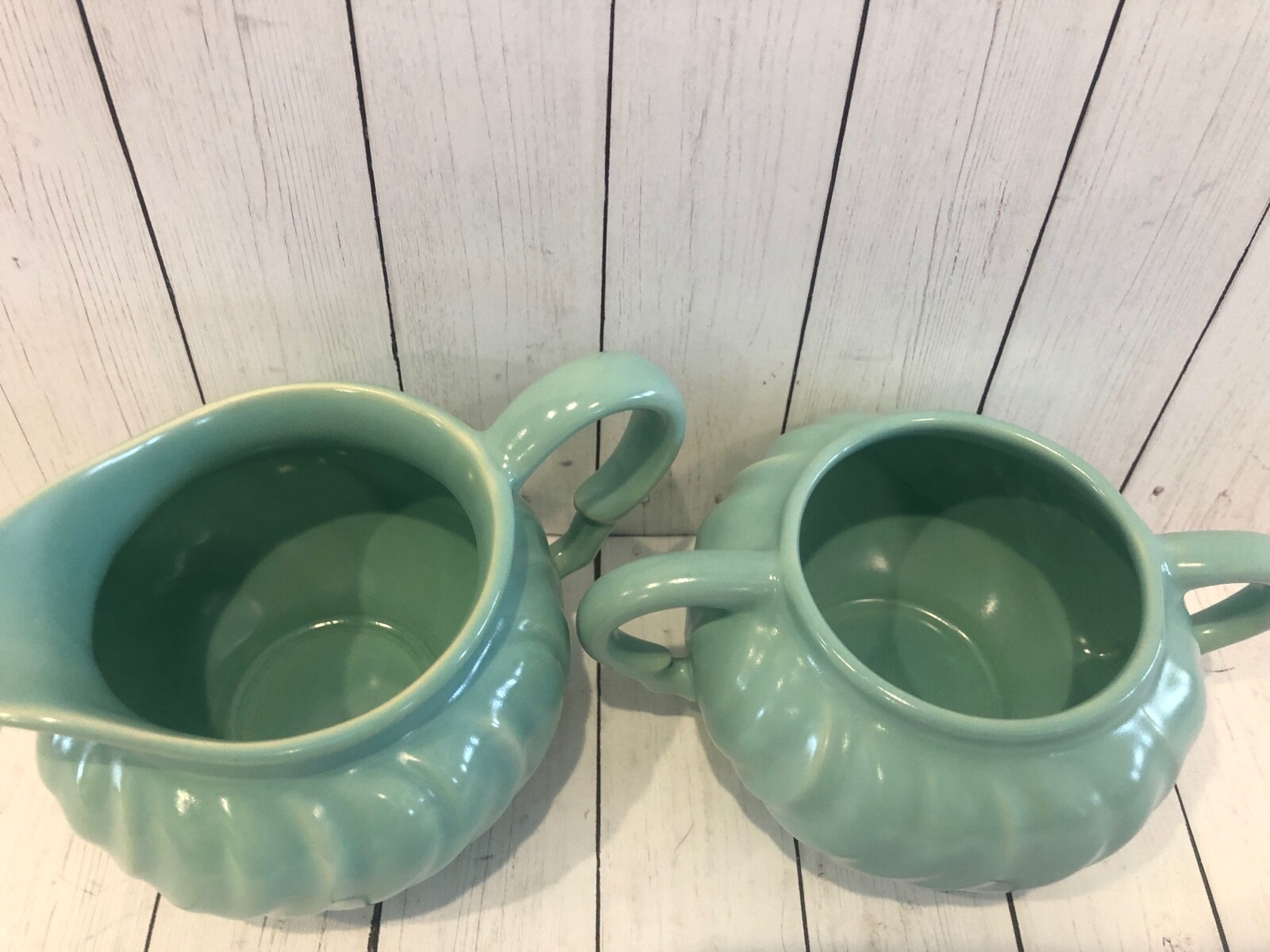 FRANCISCAN Coronado Creamer Sugar with Lid, Aqua Matte