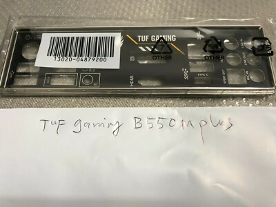  ASUS IO SHIELD FOR ASUS TUF GAMING B450M PRO S , TUF GAMING B550M PLUS,ORIGINAL