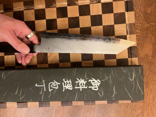 Japanese 165mm santoku kinfe Yoshihiro Ginsan steel nashiji Japanese 165mm santoku kinfe Yoshihiro Ginsan steel nashiji