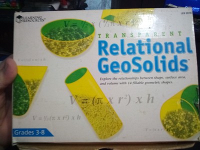 Relational Geo Solids Transparent 33 Piece Set  Learning Resources Grades 3-8