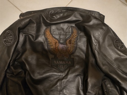 SIZE S SMALL LEATHER YAMAHA MOTORCYCLE BIKER JACKET @@@ | eBay