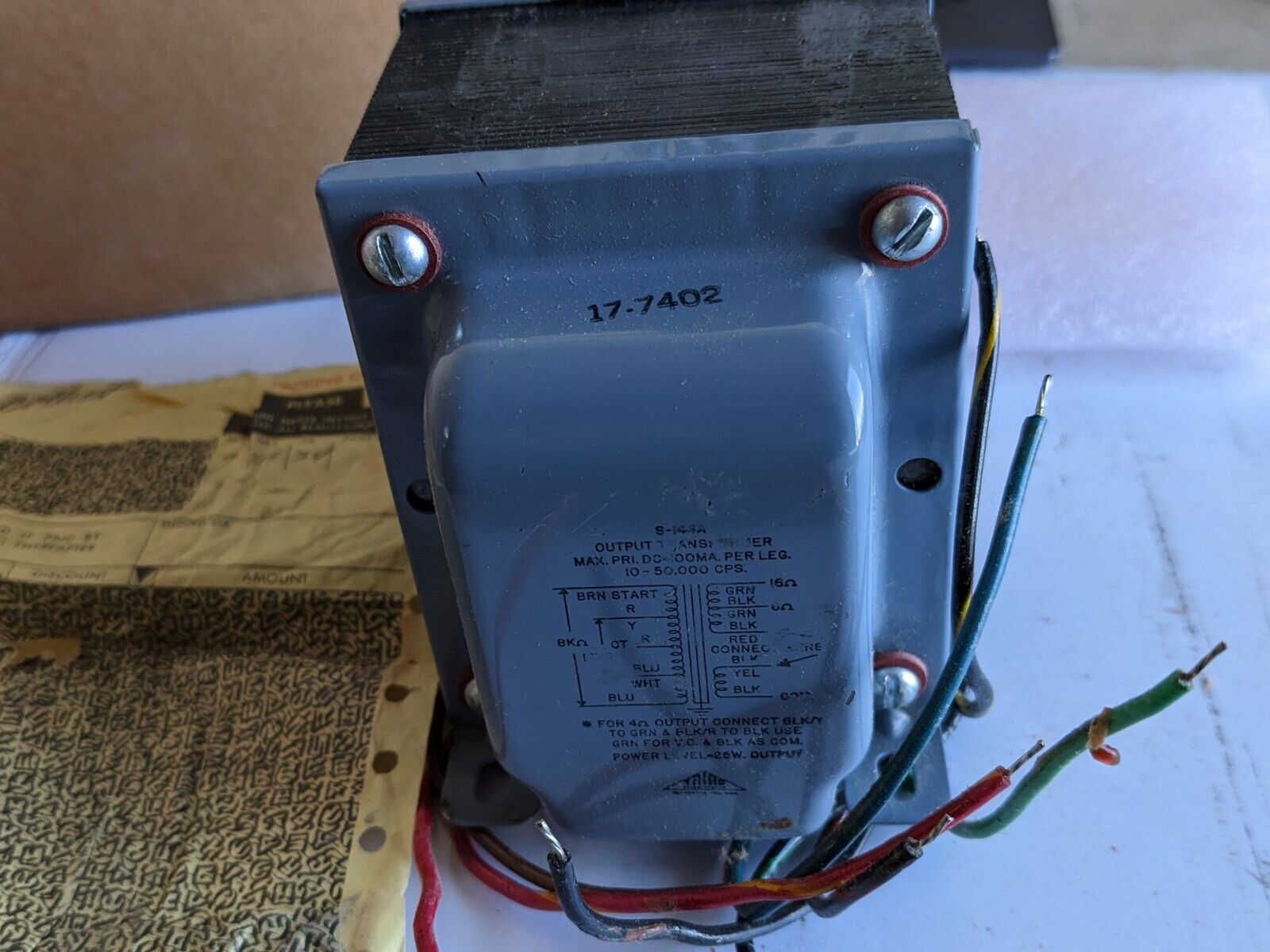 Triad S-144A Output Transformer in Box NOS for Tube Triad S-144A Output Transformer in Box NOS for Tube