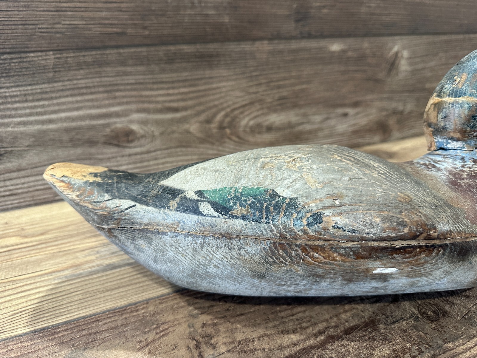 Antique Vintage Wood Duck Decoy **MASON** Mallard Drake --- Challenge