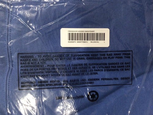 Pre-owned Supreme Crossover Hooded Blue Sweatshirt Size Large Authentic Ss20sw79 Week 8