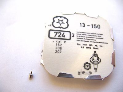 VENUS 150,152,206,207 BALANCE STAFF INCABLOC (SHOCK PROOF) PART 724 