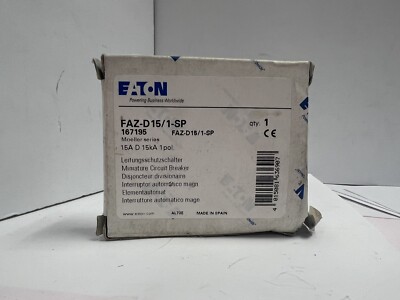 NEW Eaton FAZ-D15/1-SP Miniature Circuit Breakers