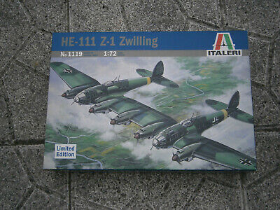 MAQUETTE AVION WW2 DOUBLE HEINKEL HE-111 Z1 ZWILLING ITALERI N°1119 1/72