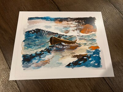GOOD WILL HUNTING FISHERMAN ON THE ROCKY SEAS Art Print 11x14 Poster PAINTING