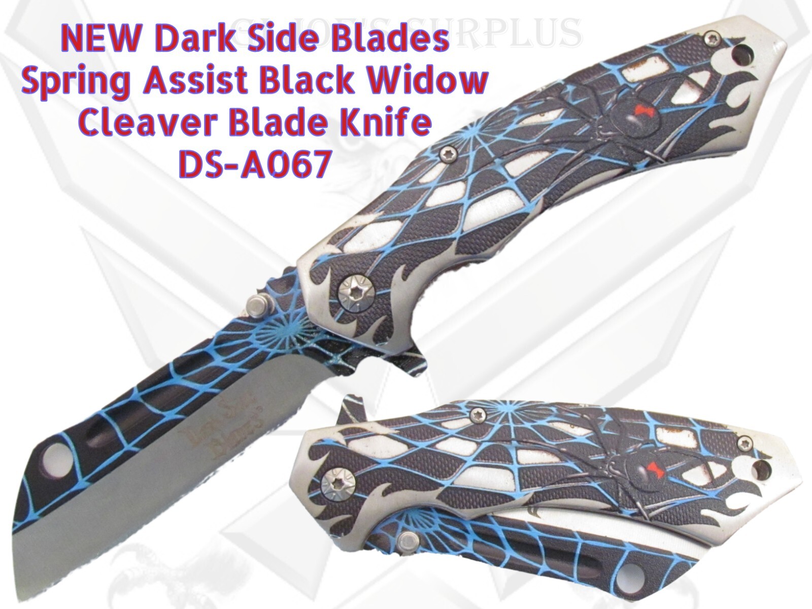 NEW Dark Side Spring Assist Black Widow Knife 4E1 | eBay