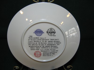 KNOWLES NORMAN ROCKWELL COLLECTOR PLATE 