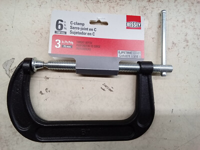 Bessey 6 in. Drop Forged C-Clamp 3-1/2 in. Throat Depth CM60 NEW Ships FREE
