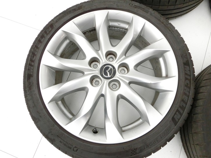 4x ruote complete cerchio alluminio pneumatici estivi 215/45R18 5X114.3 5.2-6.5mm Mazda 3 BM 13-17 - Bild 2