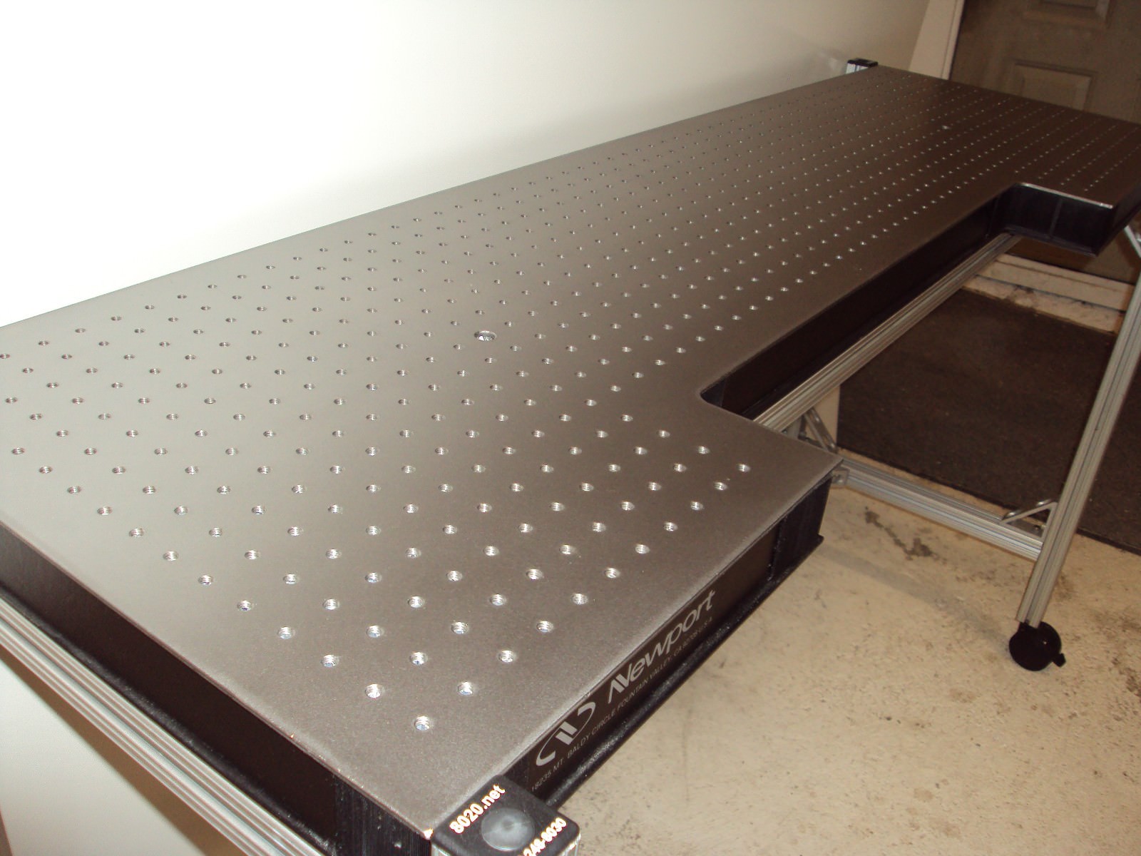 SET of 2 free shipping NEWPORT 5' OPTICAL TABLES T-SLOT BENCH CASTERS breadboard