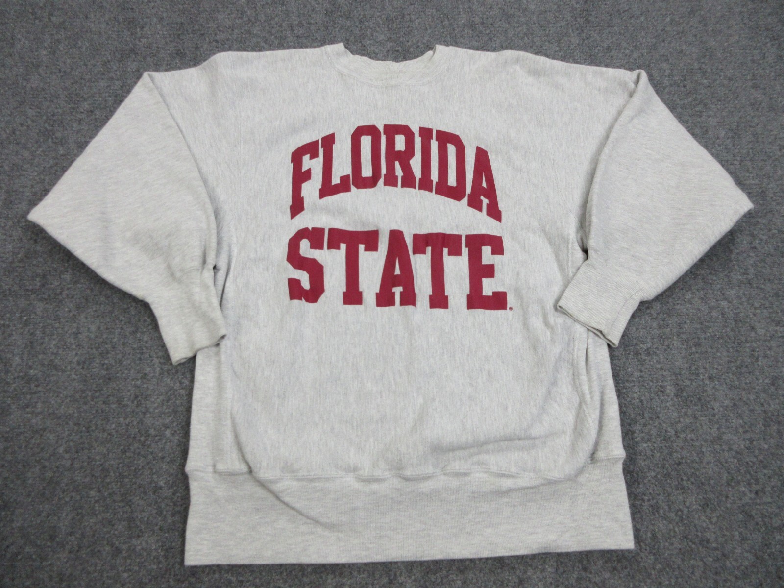 ウォームアップウェア Champion FLORIDA STATE Reverse Weave XL VINTAGE 90s Champion Sweater Mens XL Gray Florida State
