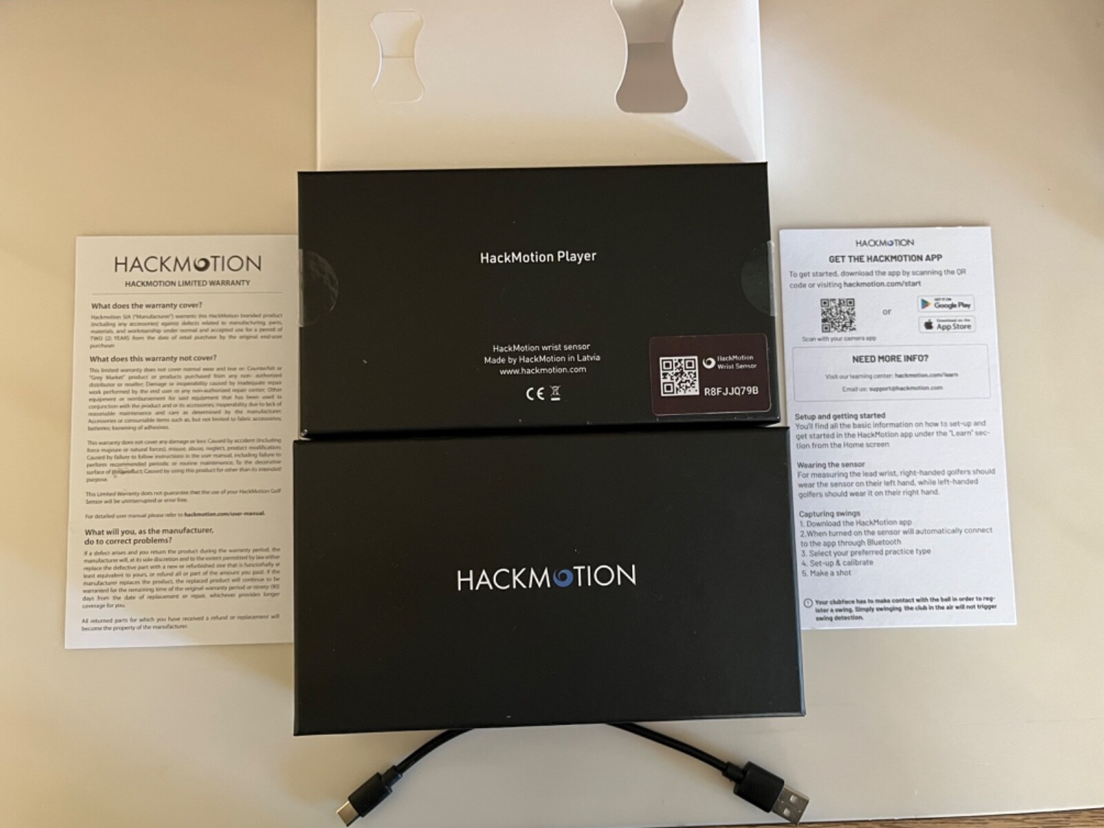 HackMotion ケースとアクセサリー HackMotion Golf Wrist Sensor Training Aid Accessaries BOX