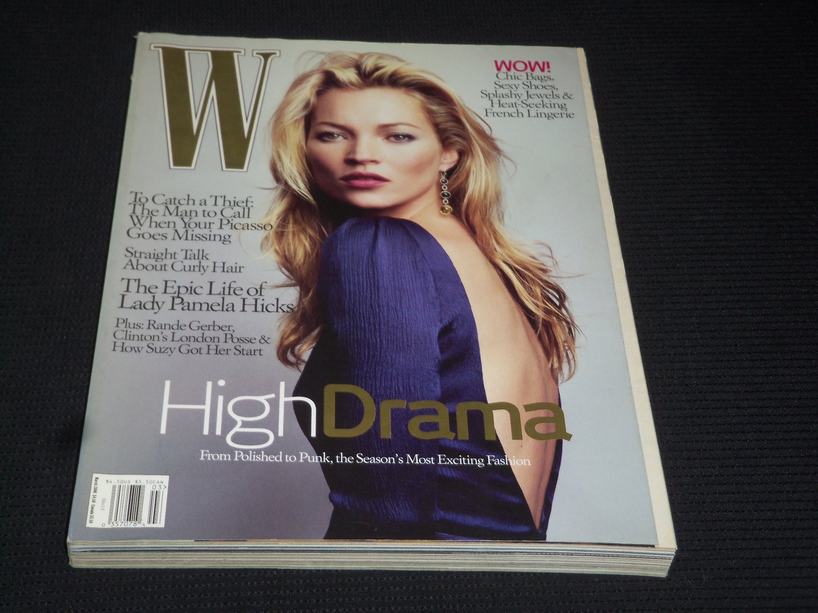 2006 MARCH W MAGAZINE - KATE MOSS NICE FASHION FRONT COVER