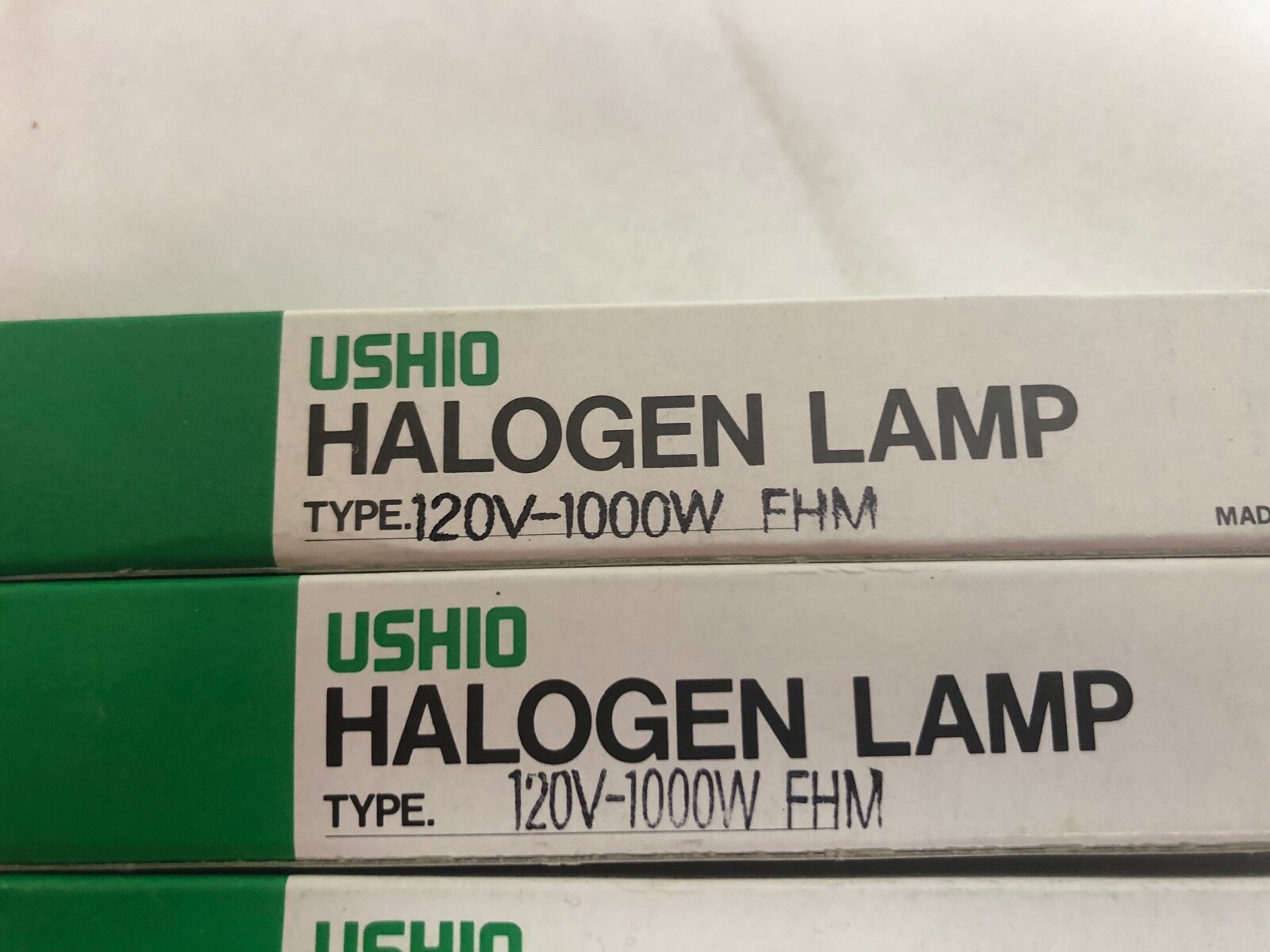 Lot of 5 Ushio FHM Double Ended Lamp 120V-1000WCF1 Frosted Halogen Lamp NEW
