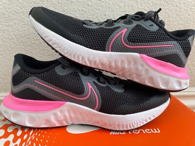 Nike Renew Run (GS) CT1430-092 Black Grey Pink Glow   sz 6.5Y NIB