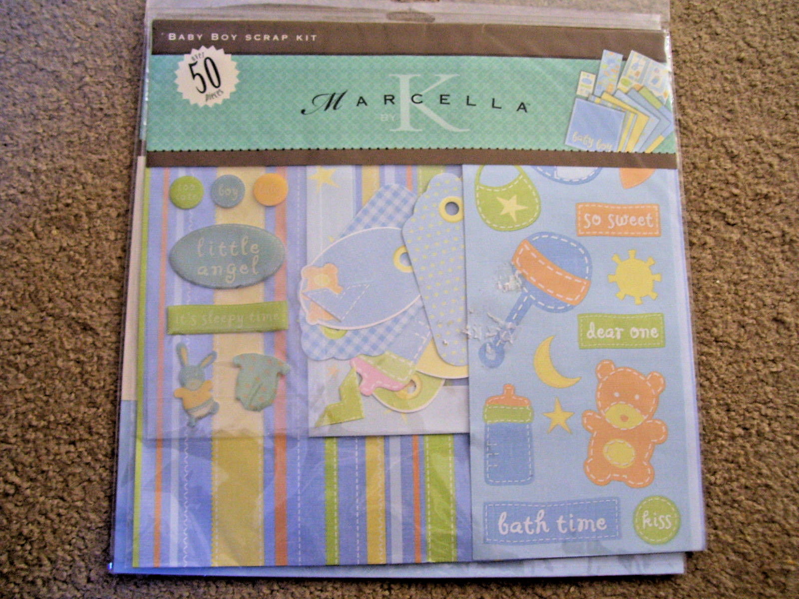 {2} BABY BOY SCRAP KIT {OVER 50 PIECES} MARCELLA BY K