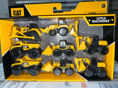 Caterpillar 8 Equipment Toy Backhoe Bull Dozer Excavator Wheel Loader Dump Truck