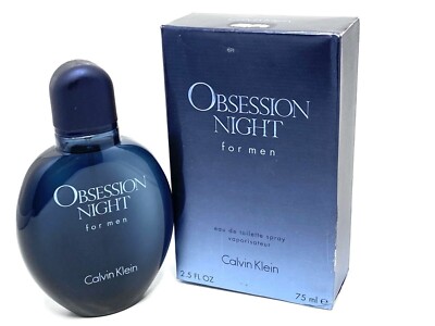 Obsession Night By Calvin Klein 2.5 fl.oz-75ml Eau De Toilette Spray For Men New