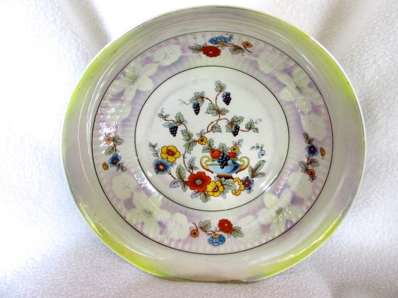 BAVARIA ~ Beautiful Hand Painted Multi-Colored Flowered and Luster Rimmed Bowl