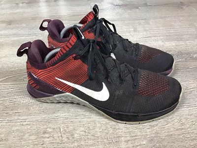 Nike Metcon DSX Flyknit 2 Training Fitness Shoes Black-Chili Men s Size 11.5M