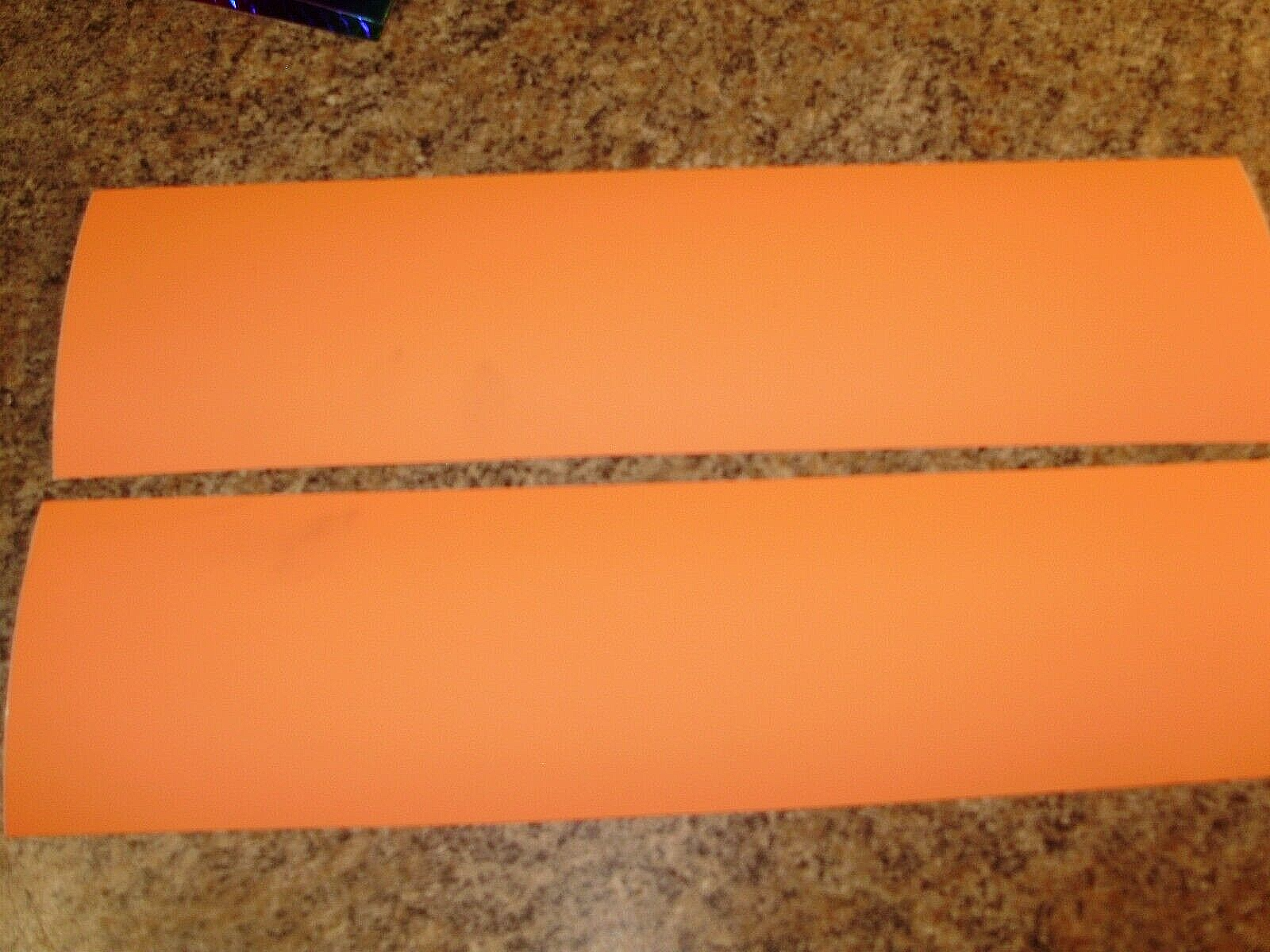 3" x 12" 2PK SUPER GLOW ORANGE FISHING LURE TAPE GLOWS BRIGHT LIGHT ORANGE