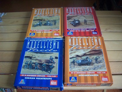 ITALERI 4 kit esercito tedesco WW2 scala 1/35 ognuno euro 1250