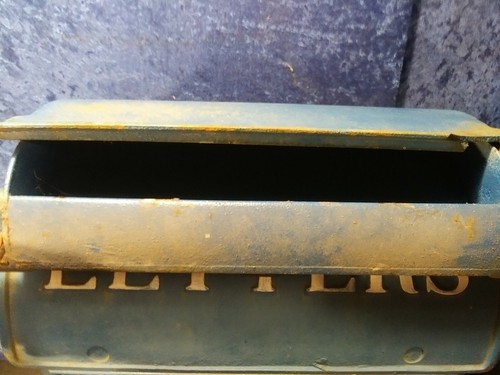 Antique 1894 Cast Iron U.S. Mail Box Reading Stove Works Post Office bracket