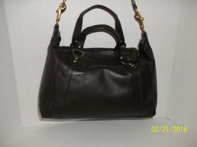 NWT COACH CAMPBELL CONVERTABLE SATCHEL #49897 Brown/mahognay