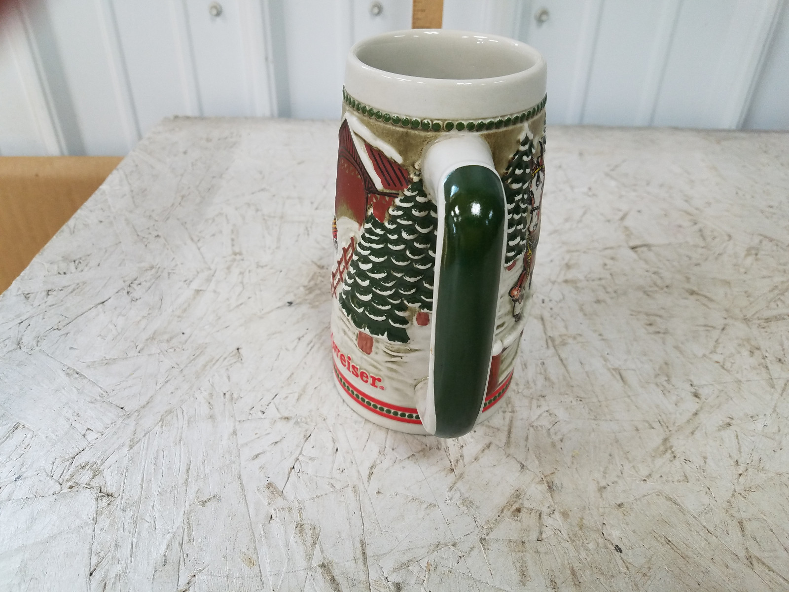 Anheuser Busch Budweiser Beer Mug Stein 1984 Clydesdales Covered Bridge