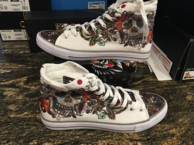 NEW Mens Ed Hardy Still Life High Top Shoes, size 10